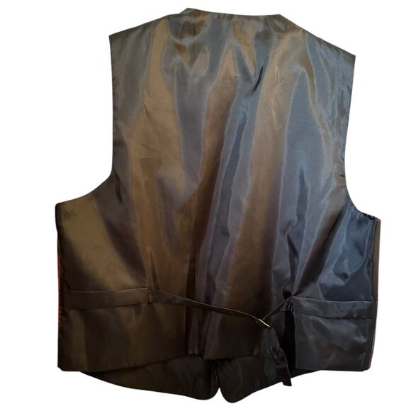 Men's Striped Red Vest - Picture 7 of 15